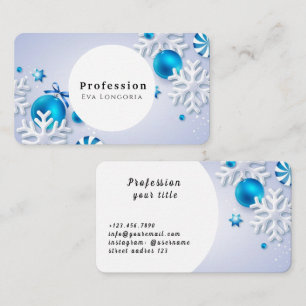 Christmas Snowflakes Business Card
