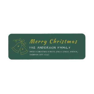 Christmas Snowflakes Elegant Simple Return Address Label