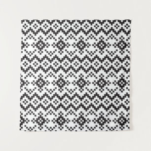 Christmas Snowflakes Fair Isle Seamless Patternart Tapestry