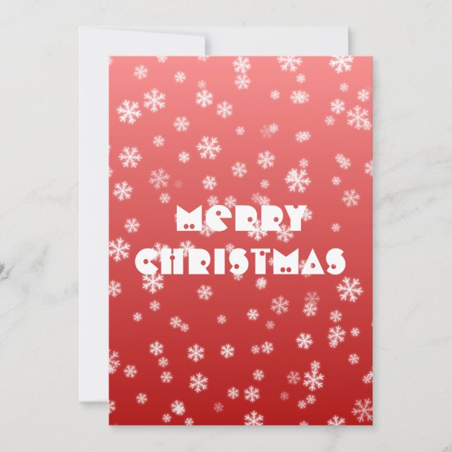 Christmas Snowflakes Flat Card (Front)