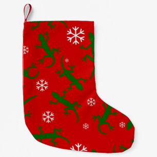 christmas snowflakes geckos small christmas stocking