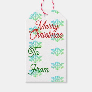 Christmas Snowflakes Gift Tag