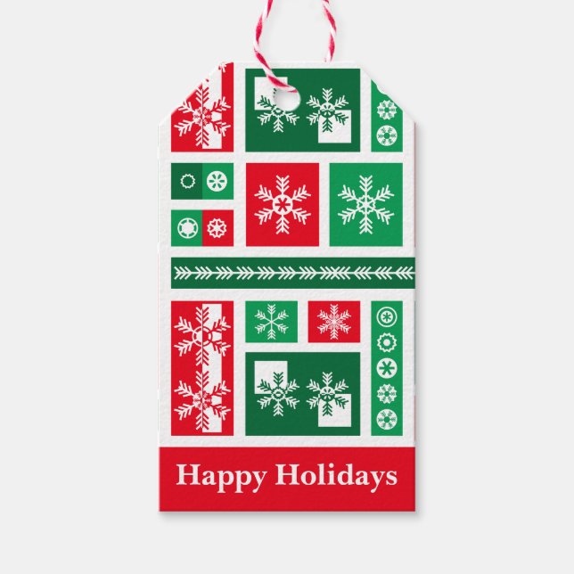 Christmas Snowflakes Gift Tags (Front)