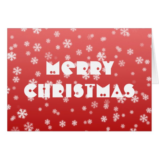 Christmas Snowflakes Greeting Card (Front Horizontal)