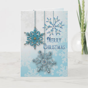 Christmas Snowflakes Greeting Holiday Card