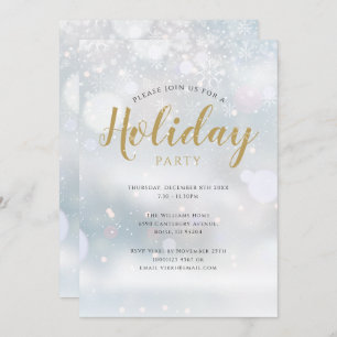 Christmas Snowflakes Holiday Party Invitation