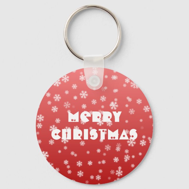 Christmas Snowflakes Key Ring (Front)