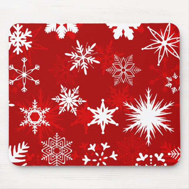 Christmas snowflakes mousepad (Front)