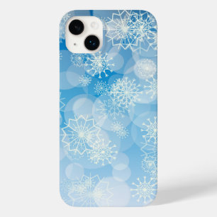 Christmas snowflakes on a blue background         Case-Mate iPhone 14 plus case
