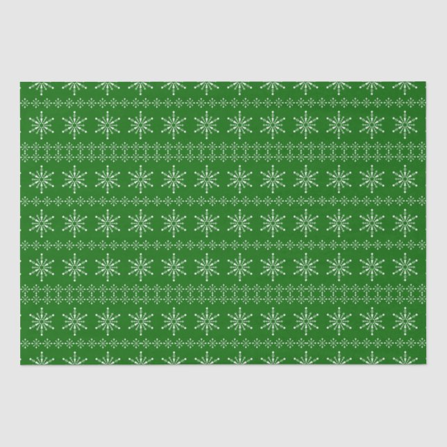 Christmas Snowflakes pattern custom background 3 Tissue Paper (Front)