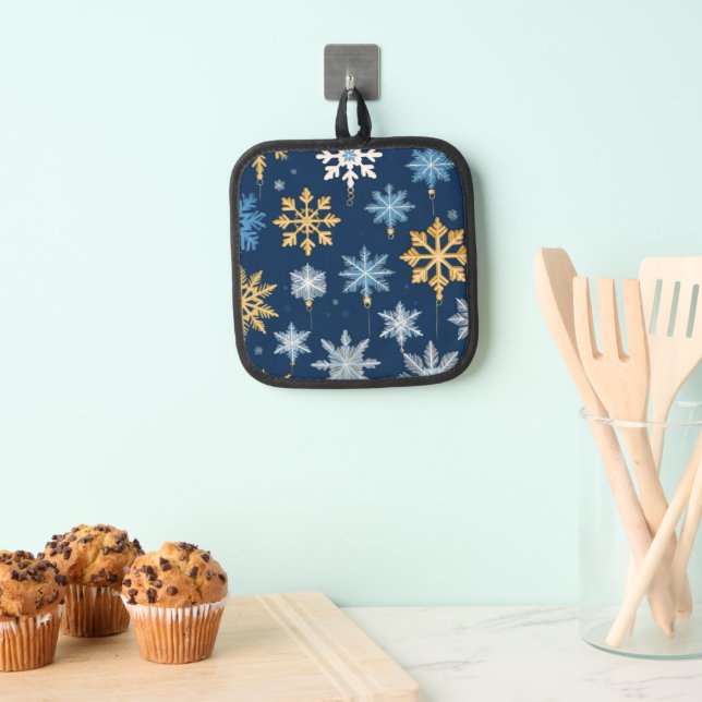 Christmas snowflakes pattern pot holder (Insitu(Hanging))