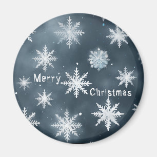 Christmas snowflakes, personalised magnet