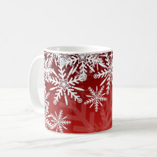 Christmas snowflakes pretty coffee mug. coffee mug
