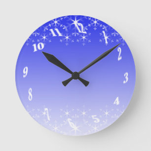 Christmas snowflakes round clock