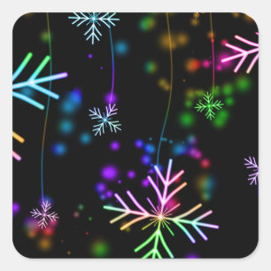 Christmas snowflakes stickers