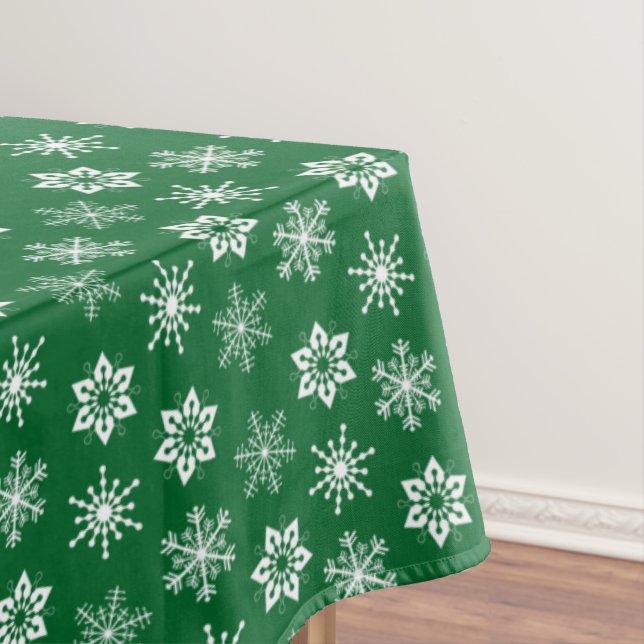 Christmas Snowflakes Tablecloth (In Situ)
