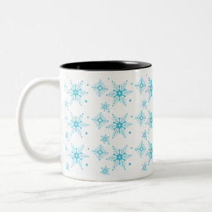 Christmas Snowflakes Two-Tone Coffee Mug