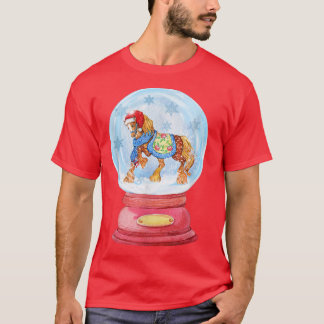 Christmas Snowglobe Horse Xmas Animal Lovers Wildl T-Shirt