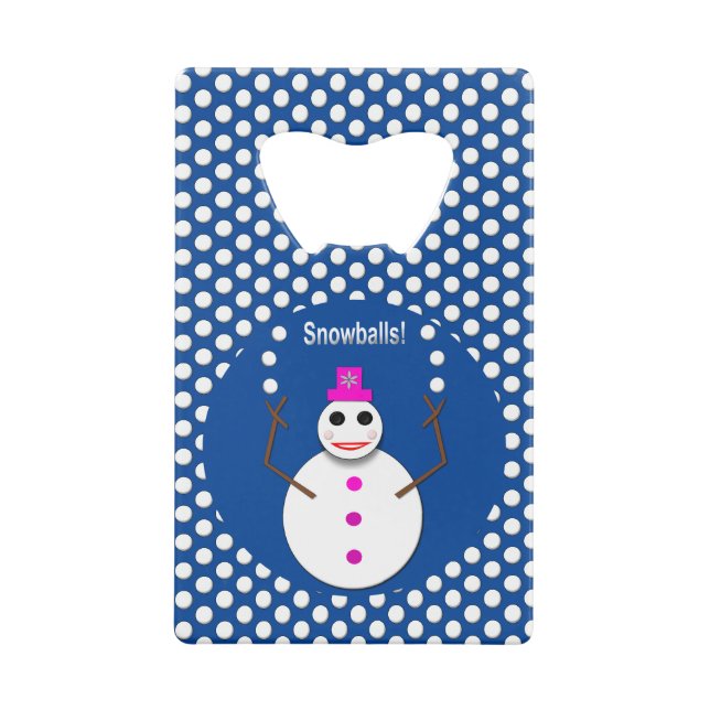 Christmas Snowlady Juggling Snowballs Funny (Back)