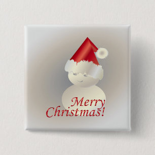 Christmas Snowman 15 Cm Square Badge