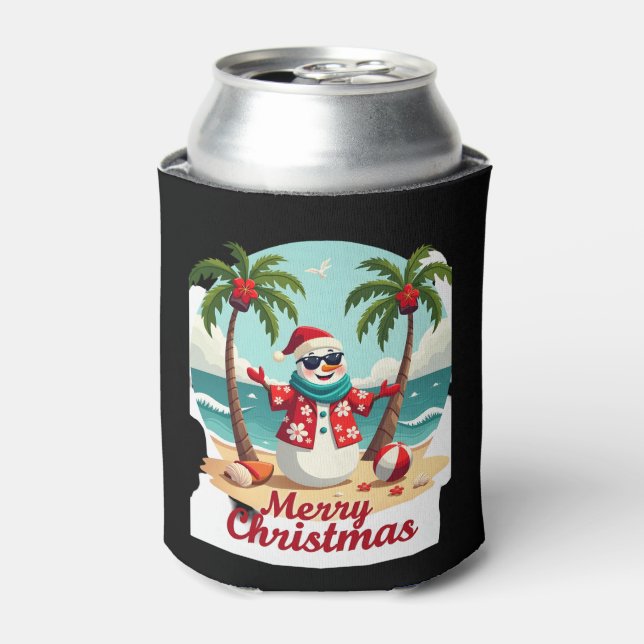 christmas Snowman (3) Can Cooler (Can Front)