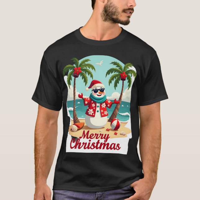 christmas Snowman (3) T-Shirt (Front)