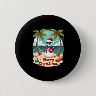 christmas Snowman (4) 6 Cm Round Badge