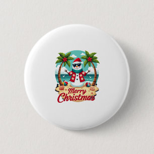 christmas Snowman 6 Cm Round Badge