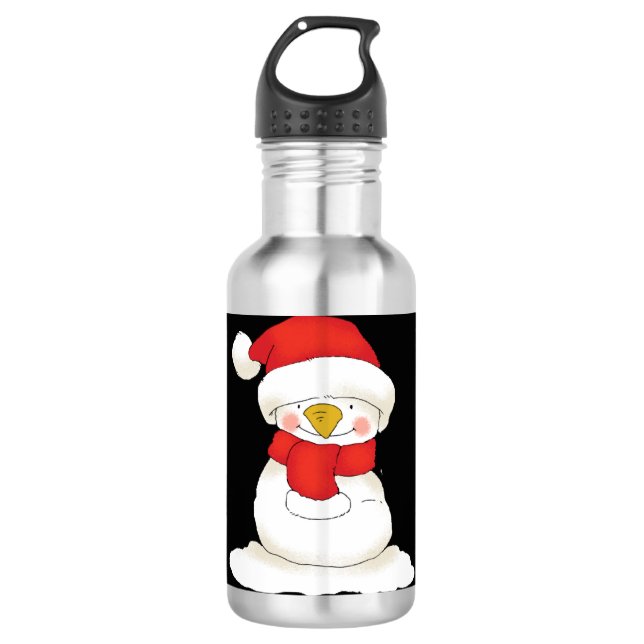 christmas snowman    710 ml water bottle (Front)