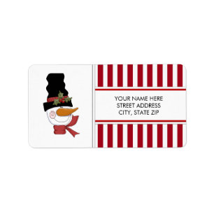 Christmas Snowman Address Mailing Labels