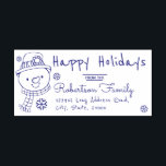 Christmas Snowman and Snowflakes Return Address Self-inking Stamp<br><div class="desc">Add a touch of whimsy to your mail this holiday season with this easy to customise return address stamp. Cute whimsical snowman artwork with little snowflakes. Just use the template to change the family name and address to your own. Don't forget you can pick an ink colour before purchasing. Artwork...</div>