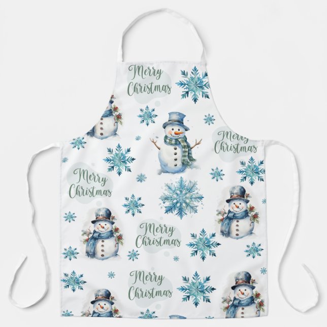 Christmas Snowman  Apron (Front)