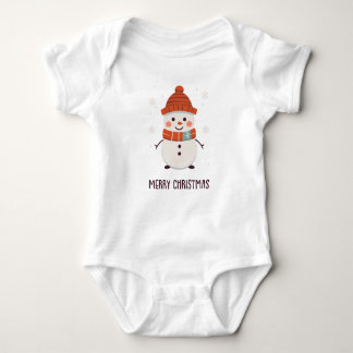 Christmas Snowman Baby Bodysuit