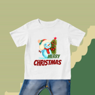 Christmas snowman baby T-Shirt