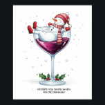 Christmas snowman bar lounge drinking party wine  poster<br><div class="desc">Christmas snowman bar lounge drinking party wine Poster</div>