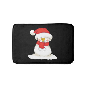 christmas snowman bath mat