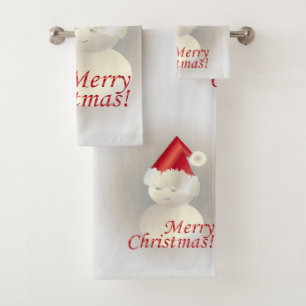 Christmas Snowman Bath Towel Set