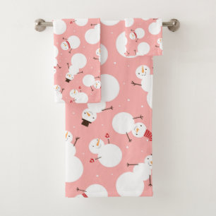 Christmas Snowman Bath Towel Set