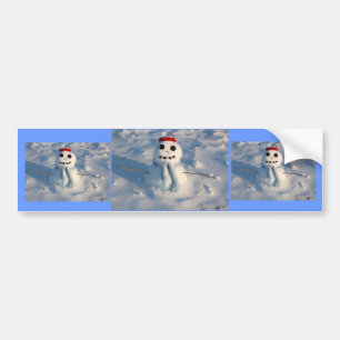 Christmas Snowman Bumper Sticker