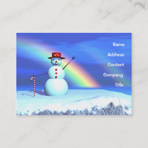 Christmas Snowman Business Card