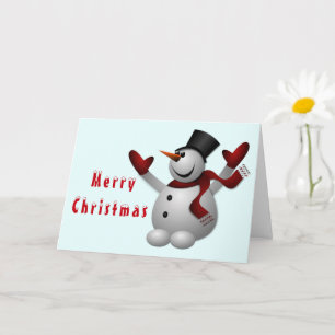 Christmas Snowman Card Merry Christmas