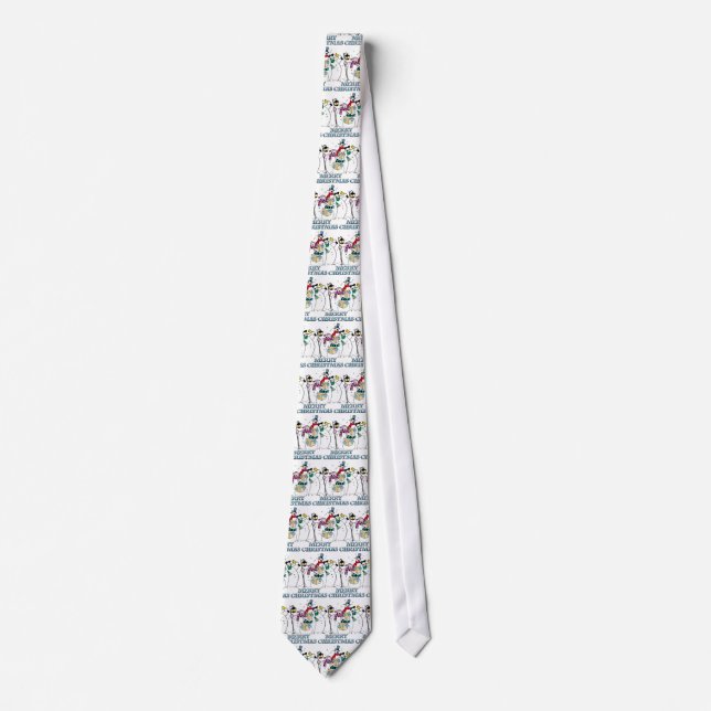 Christmas Snowman Carolers Tie (Front)
