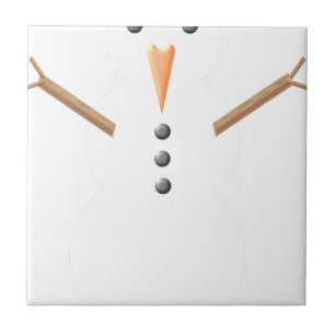christmas snowman ceramic tile