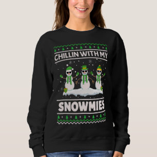 Christmas Snowman Chillin' With My Irish Snowmies Sweatshirt