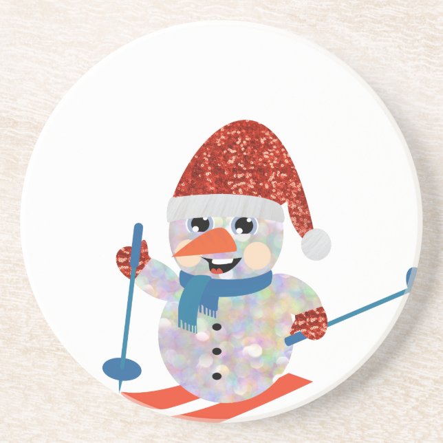 christmas snowman coaster (Front)