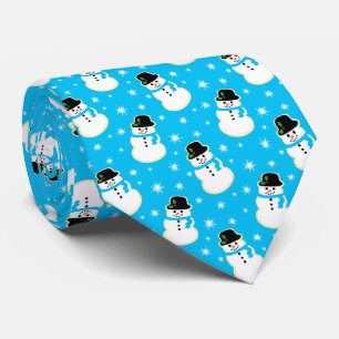 Christmas Snowman Cookie Pattern Tie