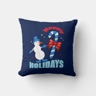 Christmas snowman cushion
