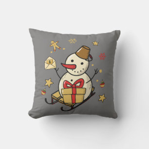 Christmas Snowman Cushion