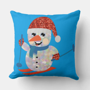 christmas snowman cushion