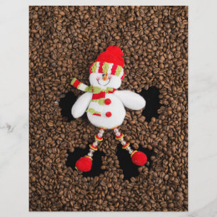 Christmas snowman decoration flyer